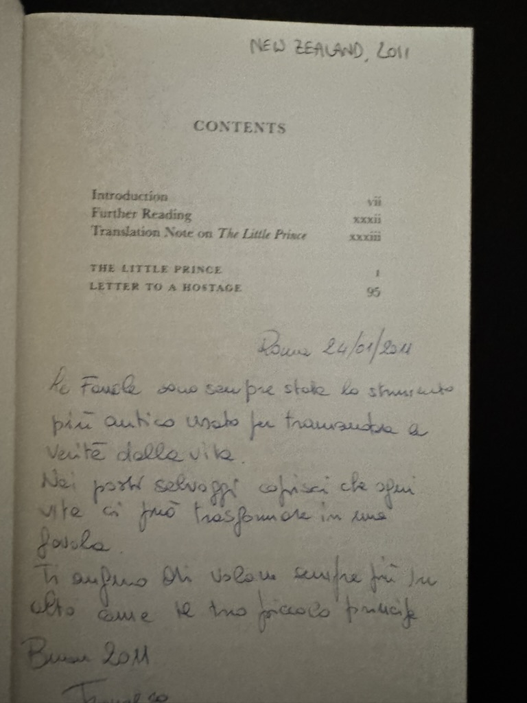 La dedica di Francesco