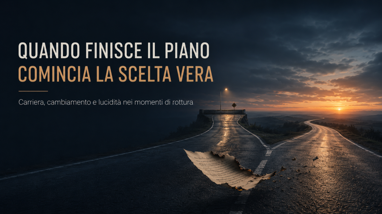 Quando finisce il piano, comincia la scelta vera